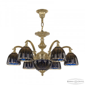 Подвесная люстра Bohemia Ivele Crystal Verona 72209P/6/175 G P1 D Amber-Blue/H-1K
