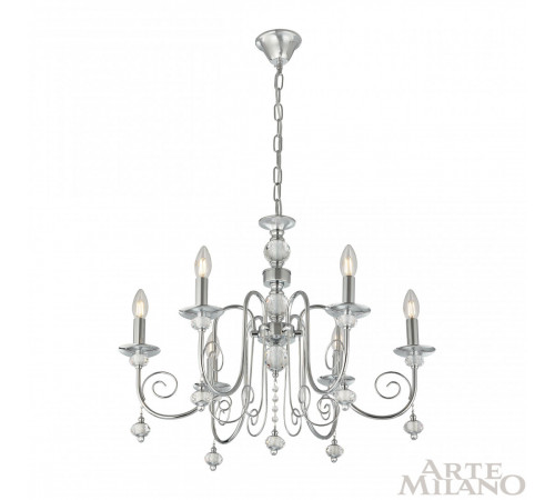 Подвесная люстра Arte Milano 346109/6 CR Подвесная люстра Arte Milano 346109/6 CR