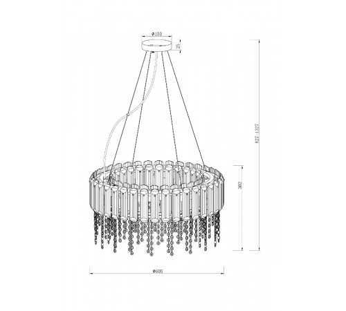 Подвесная люстра Maytoni Hail MOD097PL-08CH Подвесная люстра Maytoni Hail MOD097PL-08CH