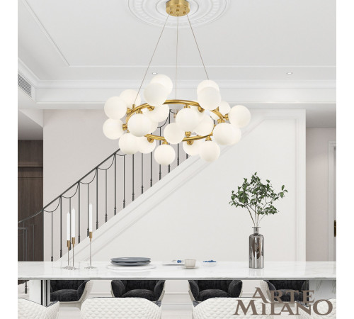 Подвесная люстра Arte Milano BA.55398.D700.G9.25 G Подвесная люстра Arte Milano BA.55398.D700.G9.25 G