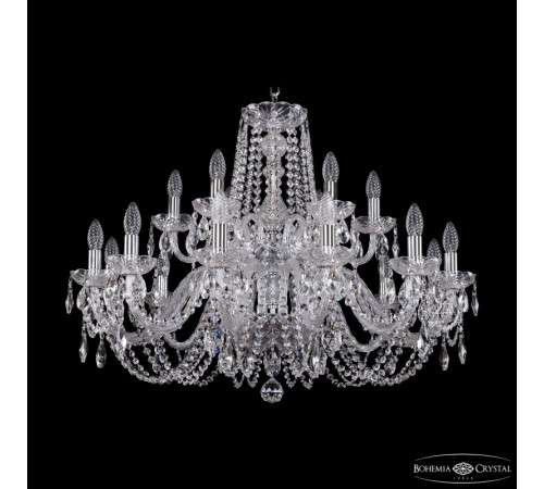 Подвесная люстра Bohemia Ivele Crystal 1402/12+6/300/2d Ni Подвесная люстра Bohemia Ivele Crystal 1402/12+6/300/2d Ni