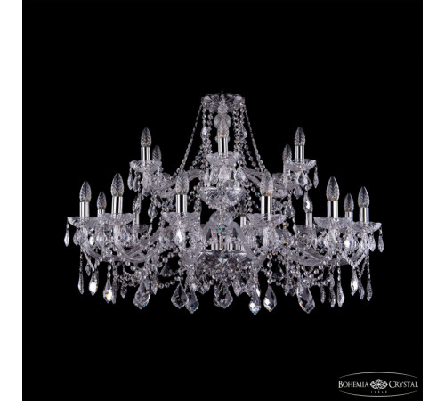 Подвесная люстра Bohemia Ivele Crystal 1413/12+6/360/2d Ni Leafs Подвесная люстра Bohemia Ivele Crystal 1413/12+6/360/2d Ni Leafs