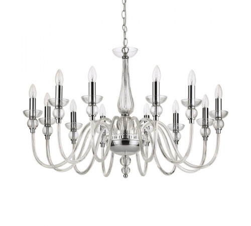 Подвесная люстра Ideal Lux Doge SP12 Trasparente 168906 Подвесная люстра Ideal Lux Doge SP12 Trasparente 168906