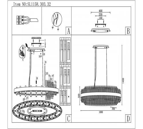 Подвесная люстра ST Luce Nitido SL1158.303.32 Подвесная люстра ST Luce Nitido SL1158.303.32
