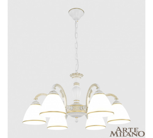 Подвесная люстра Arte Milano 340837/6 WT+G Подвесная люстра Arte Milano 340837/6 WT+G