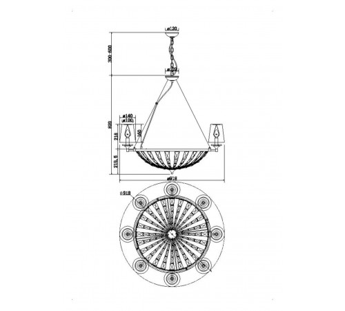 Подвесная люстра Maytoni Pantheon H021PL-08CH Подвесная люстра Maytoni Pantheon H021PL-08CH