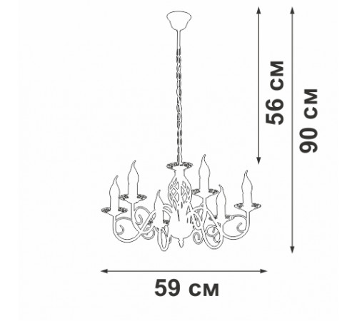 Подвесная люстра Vitaluce V1104-7/6 Подвесная люстра Vitaluce V1104-7/6