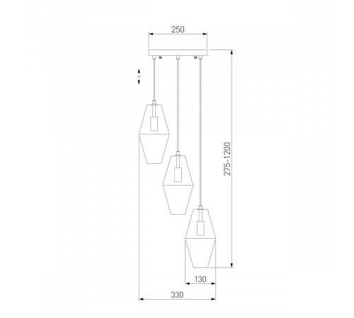 Подвесная люстра Eurosvet Prism 50236/3 прозрачный a058959 Подвесная люстра Eurosvet Prism 50236/3 прозрачный a058959