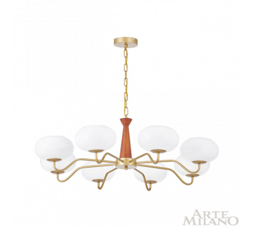 Подвесная люстра Arte Milano Napoli 310166/D900/8 BS/WD Подвесная люстра Arte Milano Napoli 310166/D900/8 BS/WD