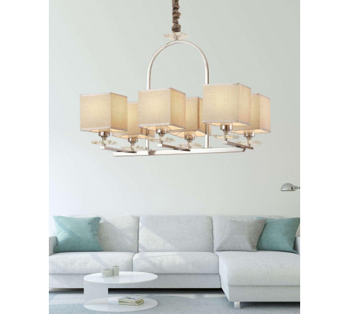 Подвесная люстра Lumina Deco Liniano LDP 17100-6 CHR Подвесная люстра Lumina Deco Liniano LDP 17100-6 CHR