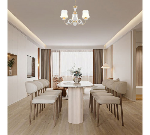 Подвесная люстра Arte Milano Florentia-1097 301097/3 Wh/Gd Подвесная люстра Arte Milano Florentia-1097 301097/3 Wh/Gd