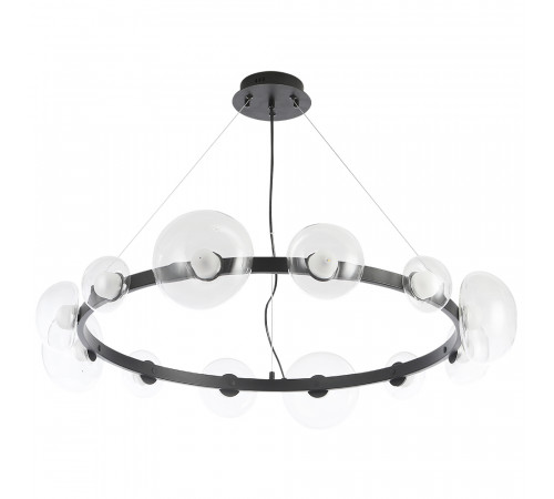 Подвесная люстра Crystal Lux BOSQUE SP12 BLACK/TRANSPARENT Подвесная люстра Crystal Lux BOSQUE SP12 BLACK/TRANSPARENT