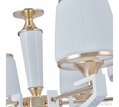 Подвесная люстра Arte Milano Florentia-2457 302457/5 Wh/Gd Подвесная люстра Arte Milano Florentia-2457 302457/5 Wh/Gd