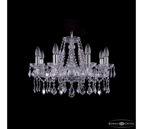 Подвесная люстра Bohemia Ivele Crystal 1413/8/200 Ni Leafs Подвесная люстра Bohemia Ivele Crystal 1413/8/200 Ni Leafs