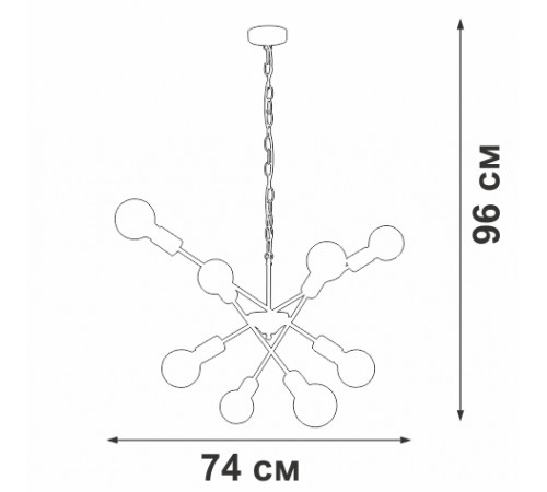 Подвесная люстра Vitaluce V4750-0/8 Подвесная люстра Vitaluce V4750-0/8