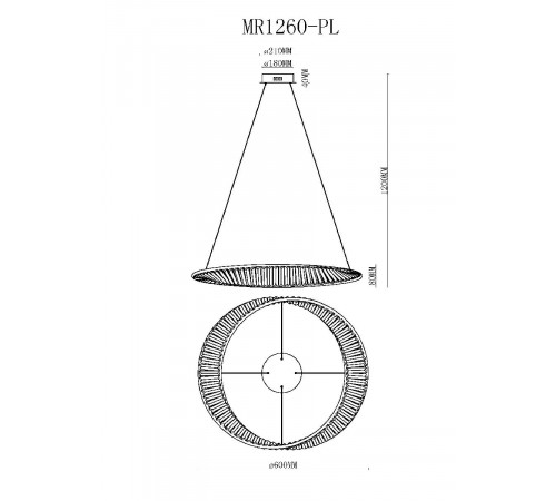 Подвесная люстра MyFar Ricky MR1260-PL Подвесная люстра MyFar Ricky MR1260-PL