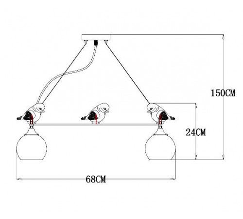 Подвесная люстра ARTE Lamp A2150SP-5WG Подвесная люстра ARTE Lamp A2150SP-5WG