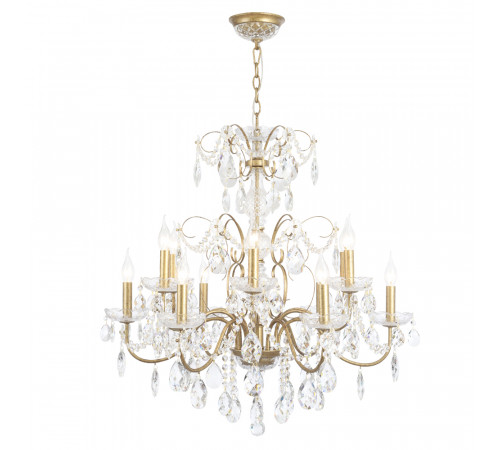Подвесная люстра Crystal Lux ODELIS SP12 GOLD Подвесная люстра Crystal Lux ODELIS SP12 GOLD
