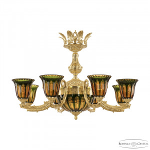 Подвесная люстра Bohemia Ivele Crystal Florence 71212P/8/210 G P2 U Amber-Green/H-1H Y8