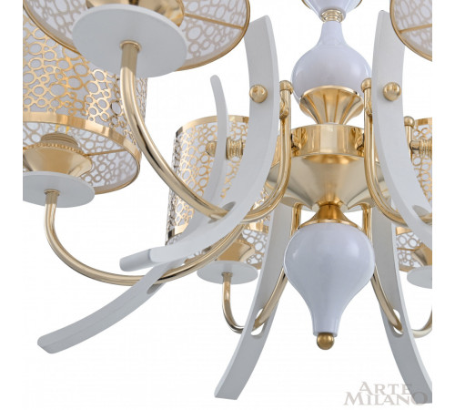 Подвесная люстра Arte Milano Florentia-6067 306067/6 Wh/Gd Подвесная люстра Arte Milano Florentia-6067 306067/6 Wh/Gd
