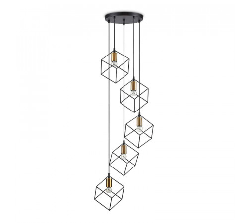 Подвесная люстра Ideal lux ICE SP5 NERO 237664 Подвесная люстра Ideal lux ICE SP5 NERO 237664