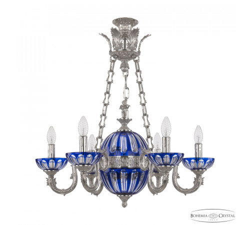 Подвесная люстра Bohemia Ivele Crystal Florence 71003P/6/175 Ni P Clear-Blue/H-1H Y8 FA4S Подвесная люстра Bohemia Ivele Crystal Florence 71003P/6/175 Ni P Clear-Blue/H-1H Y8 FA4S