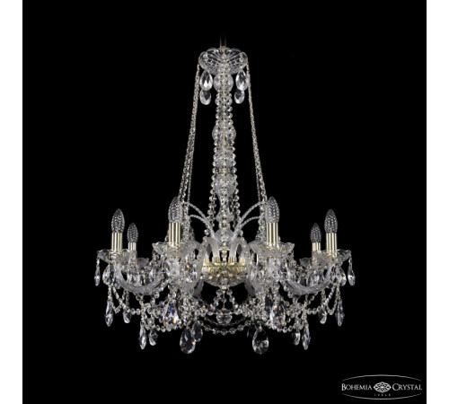 Подвесная люстра Bohemia Ivele Crystal 1411/8/240/h-83 G Подвесная люстра Bohemia Ivele Crystal 1411/8/240/h-83 G