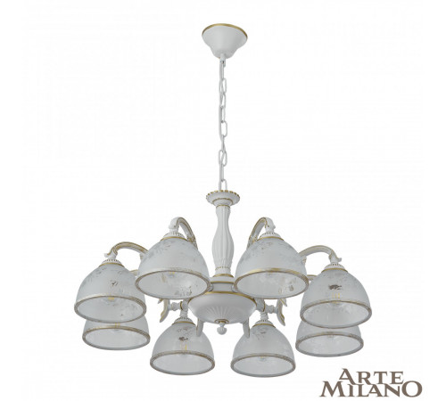Подвесная люстра Arte Milano 349737/8 WT+G Подвесная люстра Arte Milano 349737/8 WT+G