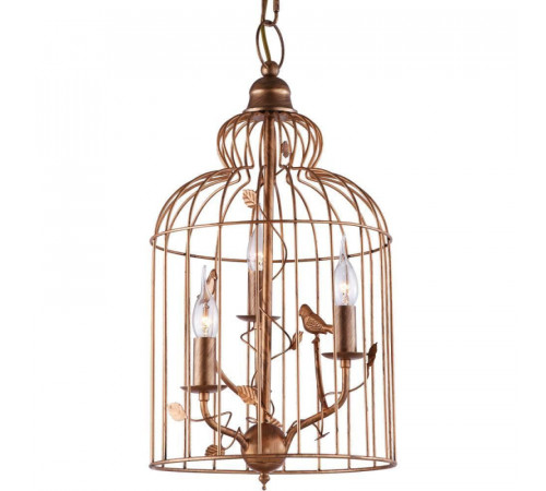Подвесная люстра Arte Lamp Gabbia A1865SP-3BG Подвесная люстра Arte Lamp Gabbia A1865SP-3BG