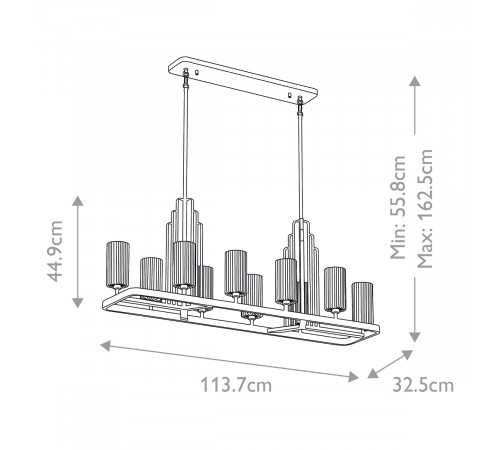 Подвесная люстра Kichler Kimrose QN-KIMROSE10-PN