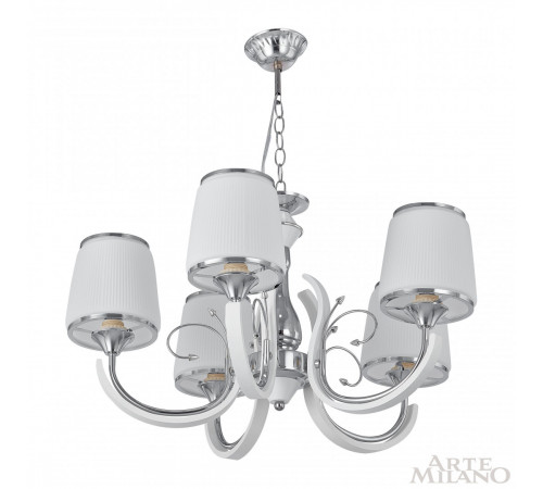 Подвесная люстра Arte Milano Florentia-9247 309247/5 Wh/Ni Подвесная люстра Arte Milano Florentia-9247 309247/5 Wh/Ni