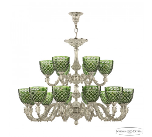 Подвесная люстра Bohemia Ivele Crystal Florence 71101/12+6/300/2d NW P1 U Clear-Green/H-1J Подвесная люстра Bohemia Ivele Crystal Florence 71101/12+6/300/2d NW P1 U Clear-Green/H-1J