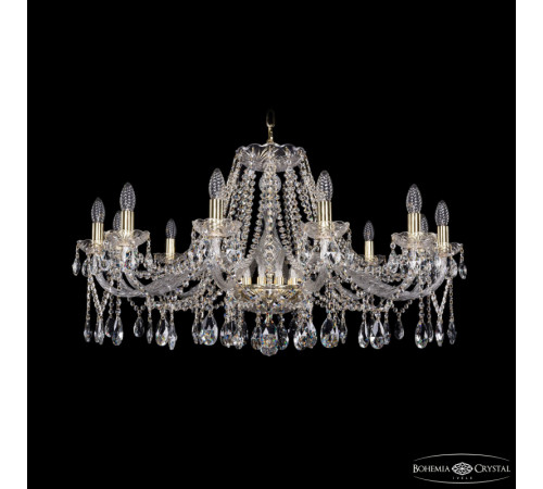 Подвесная люстра Bohemia Ivele Crystal 1413/12/360 G Подвесная люстра Bohemia Ivele Crystal 1413/12/360 G