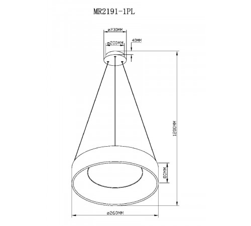 Подвесная люстра Myfar Shannon MR2191-1PL Подвесная люстра Myfar Shannon MR2191-1PL