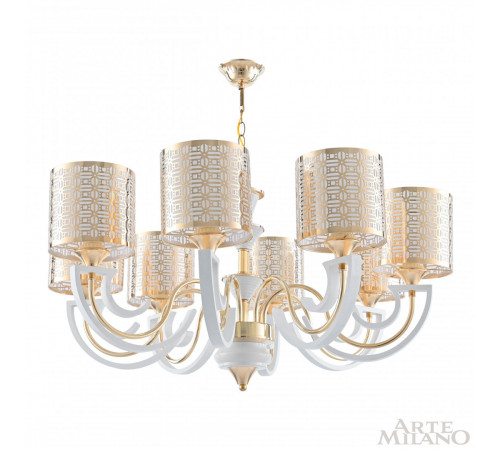 Подвесная люстра Arte Milano Florentia-8857 308857/8 Wh/Gd