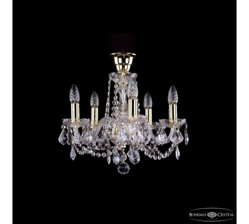 Подвесная люстра Bohemia Ivele Crystal 1402/5/141 G Leafs tube Подвесная люстра Bohemia Ivele Crystal 1402/5/141 G Leafs tube