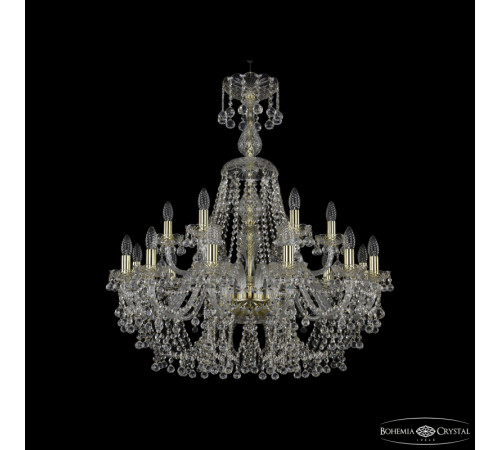 Подвесная люстра Bohemia Ivele Crystal 1409/12+6/300/XL-95 G Подвесная люстра Bohemia Ivele Crystal 1409/12+6/300/XL-95 G