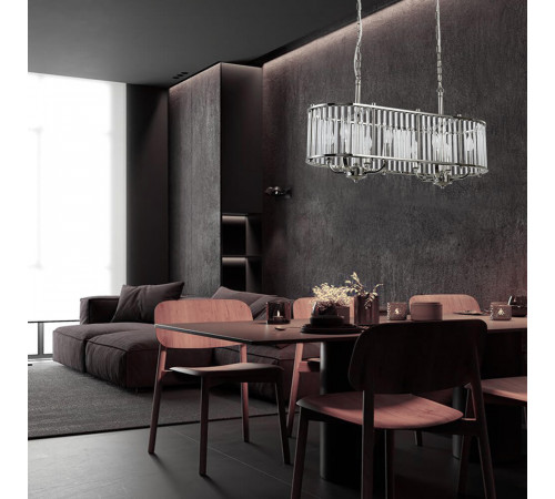 Подвесная люстра Lumien Hall Мартино LH3038/8PR-NK-CL Подвесная люстра Lumien Hall Мартино LH3038/8PR-NK-CL