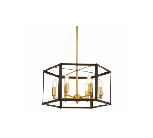 Подвесная люстра Lumina Deco Lorton LDP 1142-6 BK+MD Подвесная люстра Lumina Deco Lorton LDP 1142-6 BK+MD