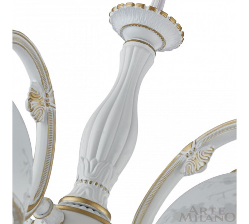 Подвесная люстра Arte Milano 349737/8 WT+G Подвесная люстра Arte Milano 349737/8 WT+G