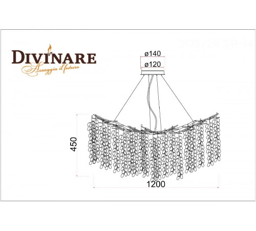 Подвесная люстра Divinare Salice 3135/26 SP-14 Подвесная люстра Divinare Salice 3135/26 SP-14