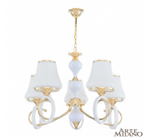 Подвесная люстра Arte Milano Florentia-2387 302387/5 Wh/Gd