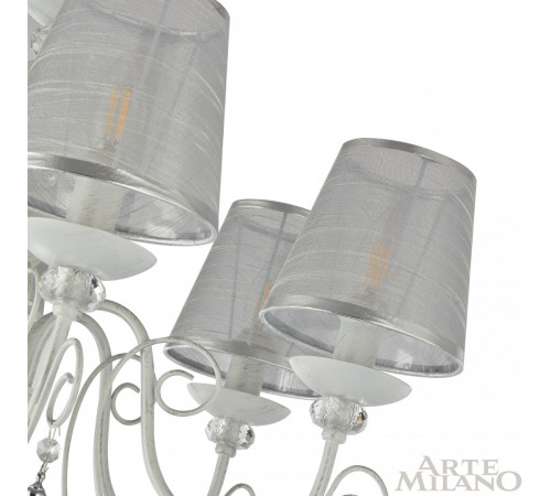 Подвесная люстра Arte Milano 347620/8 WT+SL Подвесная люстра Arte Milano 347620/8 WT+SL