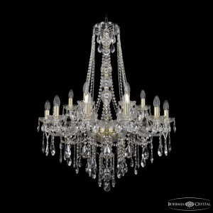 Подвесная люстра Bohemia Ivele Crystal 1415/12+6/300/h-108 G