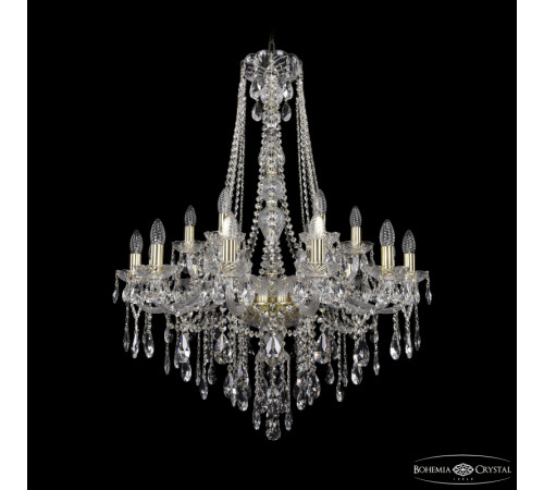 Подвесная люстра Bohemia Ivele Crystal 1415/12+6/300/h-108 G Подвесная люстра Bohemia Ivele Crystal 1415/12+6/300/h-108 G