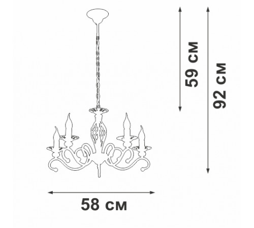 Подвесная люстра Vitaluce V1692-0/5 Подвесная люстра Vitaluce V1692-0/5