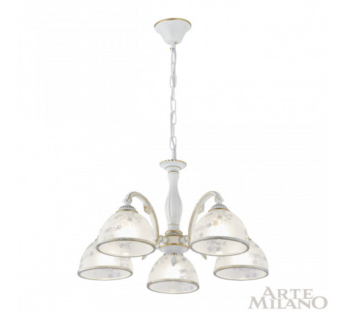 Подвесная люстра Arte Milano 349737/5 WT+G Подвесная люстра Arte Milano 349737/5 WT+G