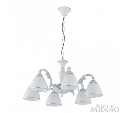 Подвесная люстра Arte Milano 340837/6 WT+SL Подвесная люстра Arte Milano 340837/6 WT+SL