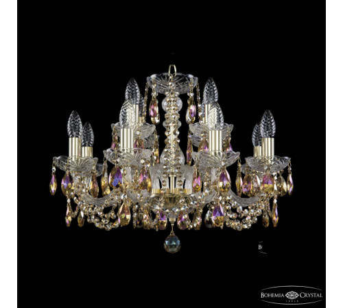 Подвесная люстра Bohemia Ivele Crystal 1402/8+4/195 G R777 Подвесная люстра Bohemia Ivele Crystal 1402/8+4/195 G R777