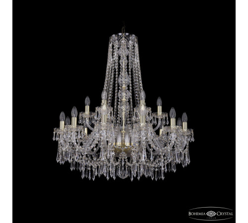 Подвесная люстра Bohemia Ivele Crystal 1403/12+6/300/h-95 G Подвесная люстра Bohemia Ivele Crystal 1403/12+6/300/h-95 G